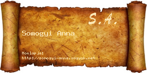 Somogyi Anna névjegykártya