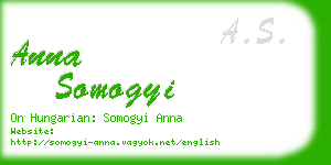 anna somogyi business card